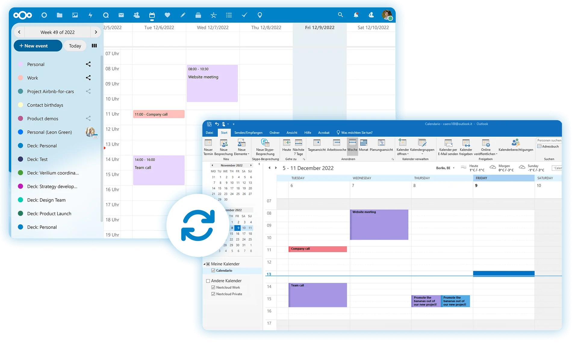 Nextcloud Microsoft Outlook integration